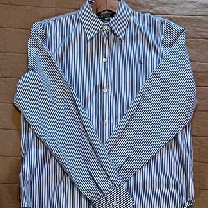 Pristine Blue and White Ralph Lauren Button Down